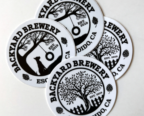 Backyard Brewery Logo Stickers
